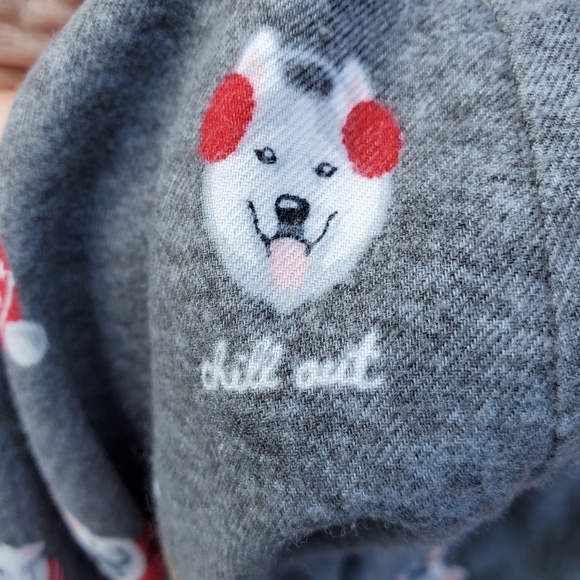 Joyspun Flannel Pajama Pants XL Cute Winter Dogs - Picture 5 of 12